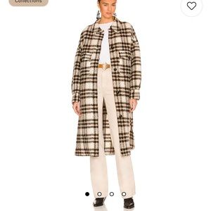 Isabel Marant Etoile Fontizi plaid coat